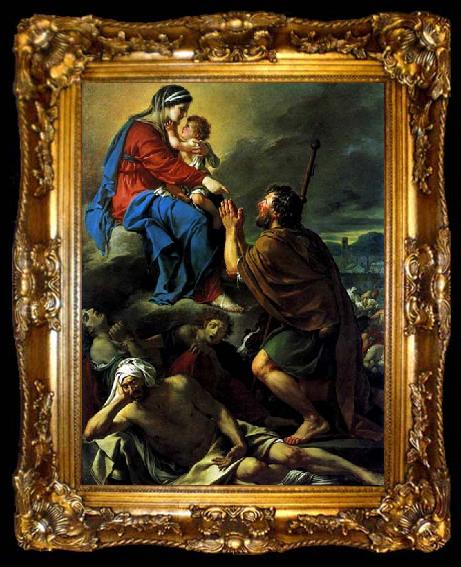 framed  Jacques-Louis  David St Roch Asking the Virgin Mary to Heal Victims of the Plague, ta009-2